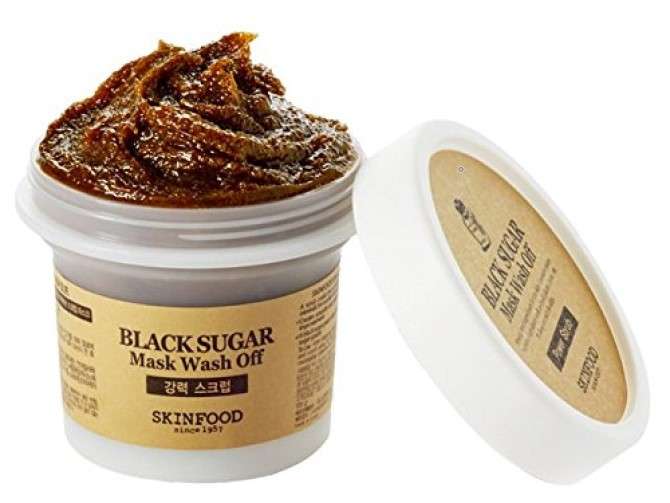 black sugar skin food exfoliate