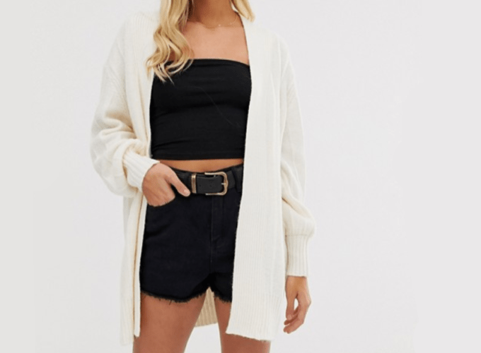cardigan cropped top