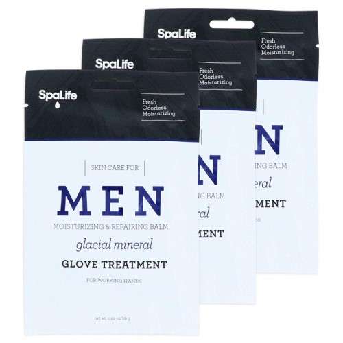 Spa Life Men's Glacial Mineral Hand Gloves