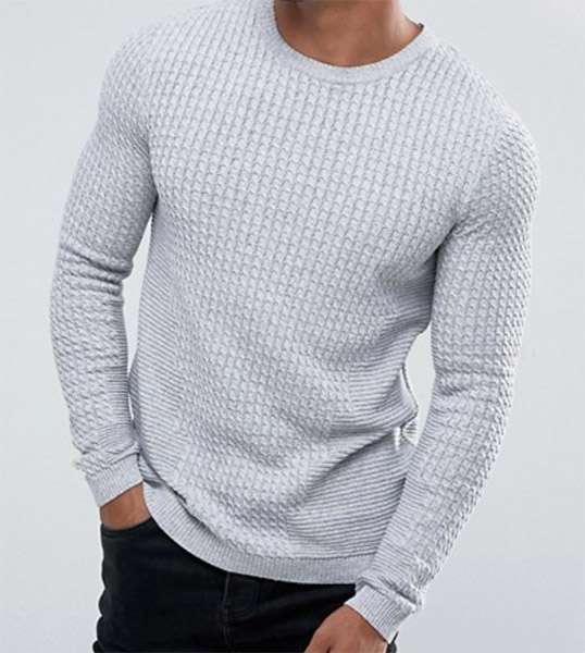 asos muscle cable sweater
