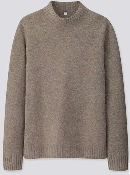 lambswool mock neck sweater