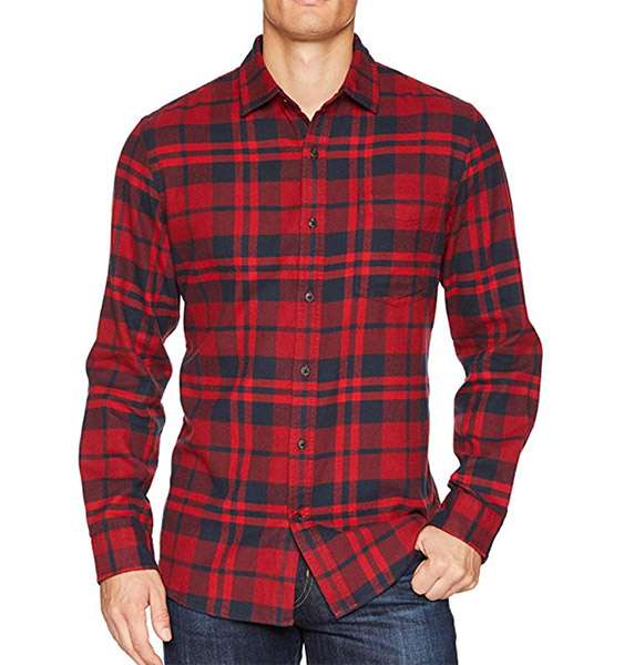 slim fit flannel amazon