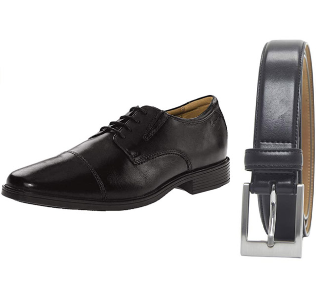 black belt black shoes