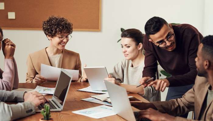 Coworkers Following Workplace Etiquette