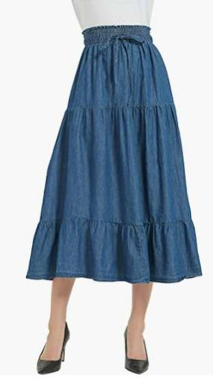 How To Wear A Midi Skirt Denim