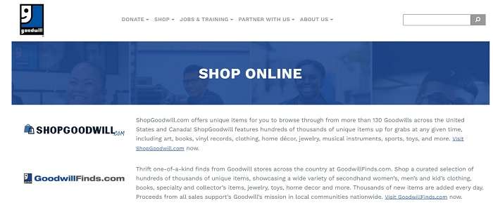 Best Online Thrift Shops Goodwill