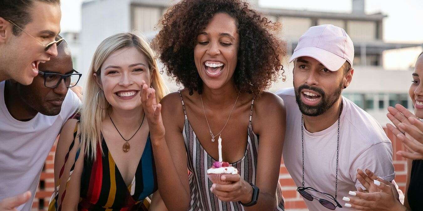 Turn 30 Woman Celebrating With Friends