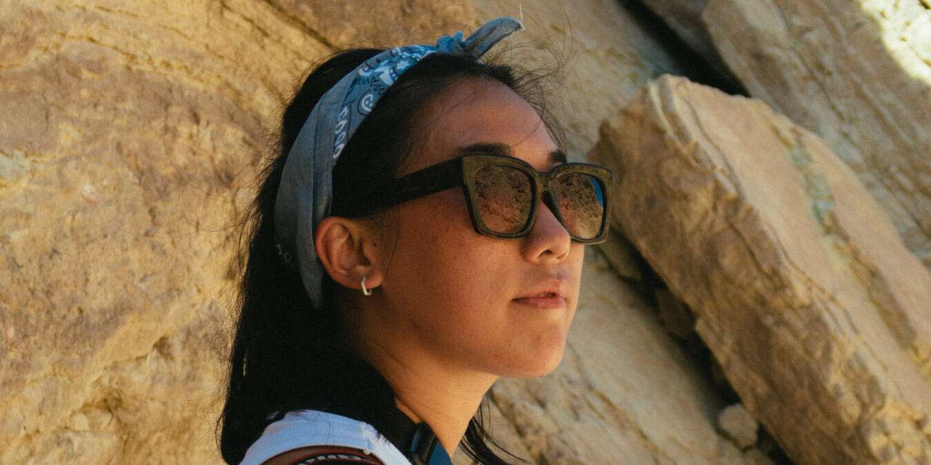 Woman Wearing Bandana Outside