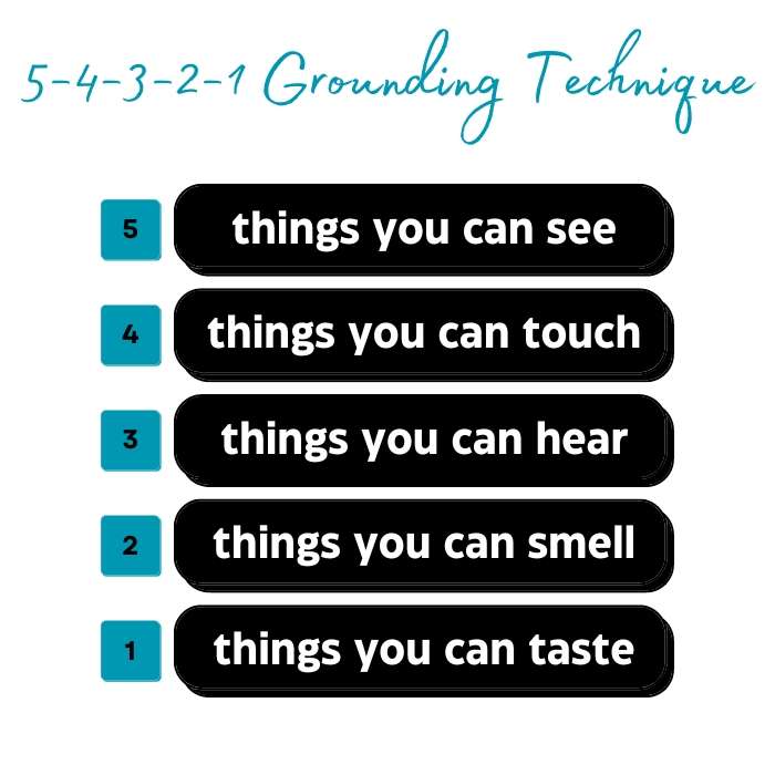Anxiety Tips 54321 Grounding Technique