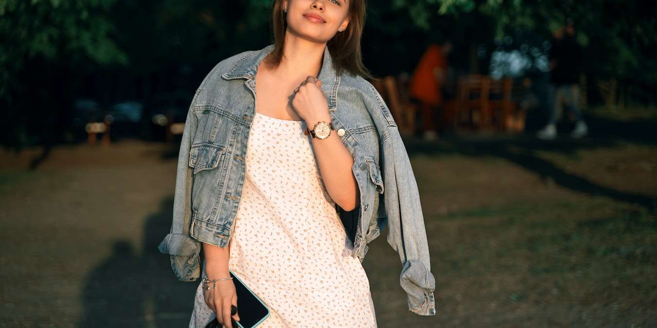 Woman Wearing a Dress