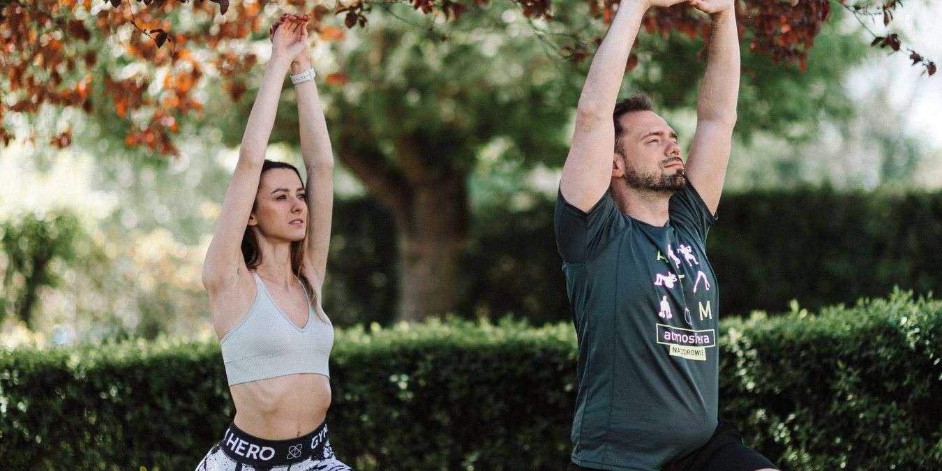 Young Couple Doing Yoga Poses for Beginners Together