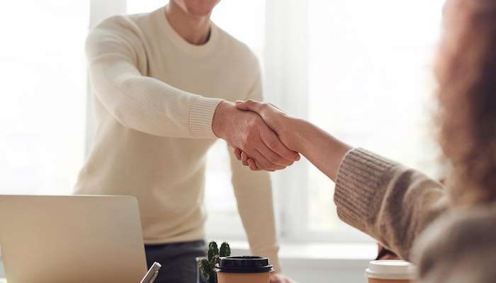 Shaking Hands After Successful Job Interview