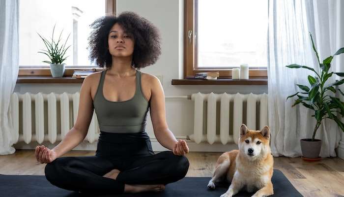 Woman Performing Basic Yoga Poses For Beginners 